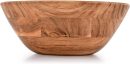 Wood Fruit Bowl for Fruits or Salads,Serving Dish Looks Absolute Beautiful With Your Kitchen (10" x 10" X 4")