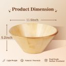 Large Wooden Salad Bowl - 11.5"X 5.2", Wooden Fruit Bowl for Kitchen Counter, Wood Salad Bowl or Serving Bowl for Salad & Fruits