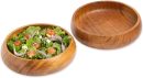 wooden bowls for food | Set of 4 individual  wood bowls 8 x 2 inches (25 oz) | Enjoy your salad, pasta, rice, acai, smoothie, soup, fruits, snacks