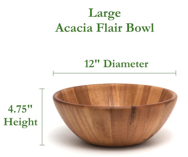 Round  Serving Bowl for Fruits or Salads, Large, 12" Diameter x 4.5" Height, Single Bowl - Image 2
