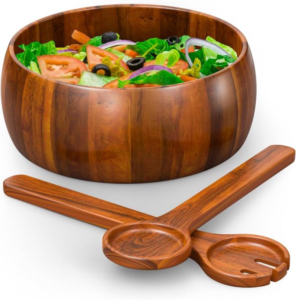 Wood Salad Bowl Set