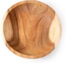 Extra Large Teak Wood Hand Carved Round Bowl (14" Diameter)
